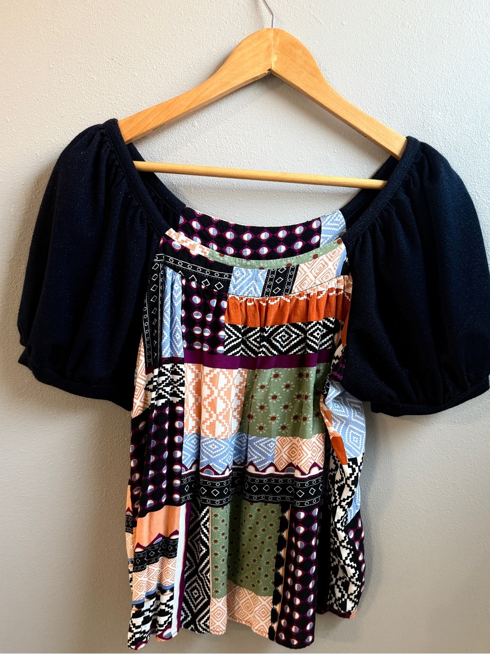 Anthropologie Maeve Black Top Sz M